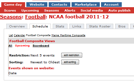 Manage your composite through Game day