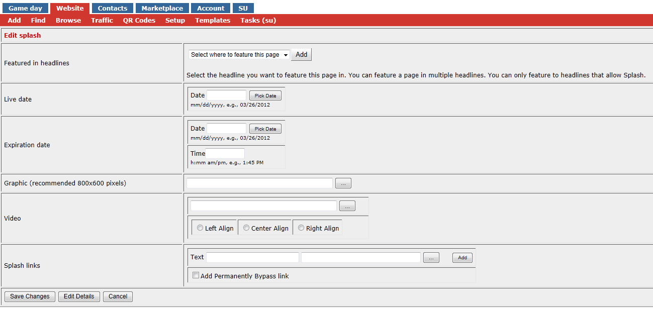 It's time to pimp your splash page