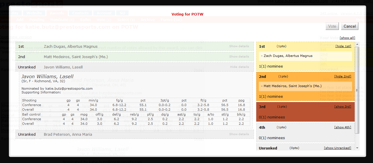Awards voting tool gets a makeover